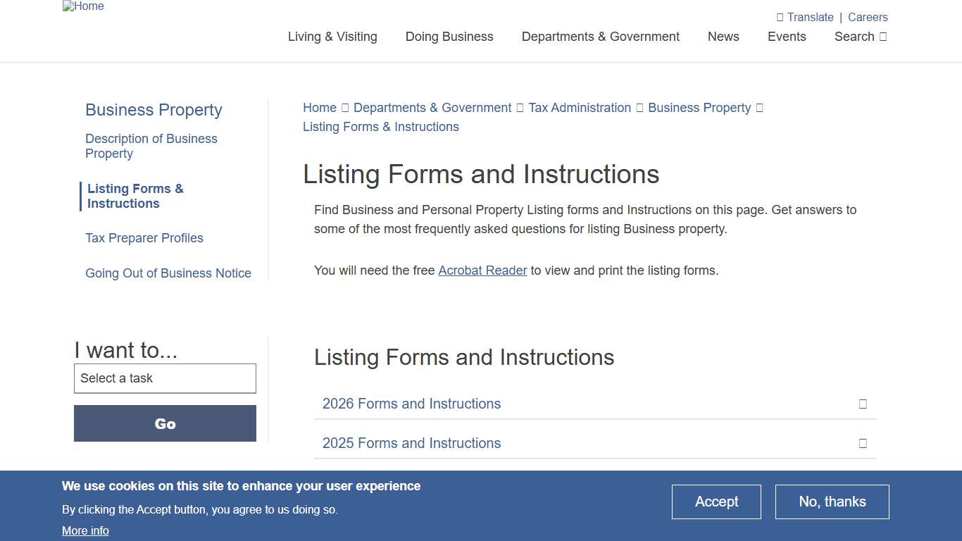 Listing Forms and Instructions Wake County Government
