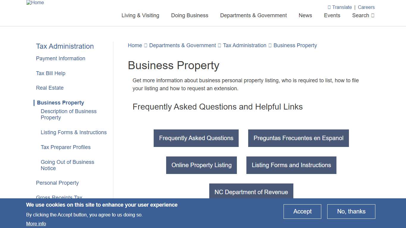 Business Property Wake County Government